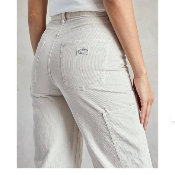 Outerknown Smith Organic Cotton Cord Utility Pants Straight Leg Off White Sz 27 - Picture 3 of 15